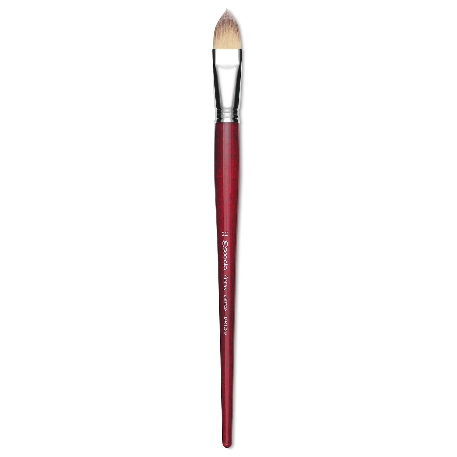 Escoda Opera Takatsu Synthetic Brush - Filbert, Long Handle, Size 22