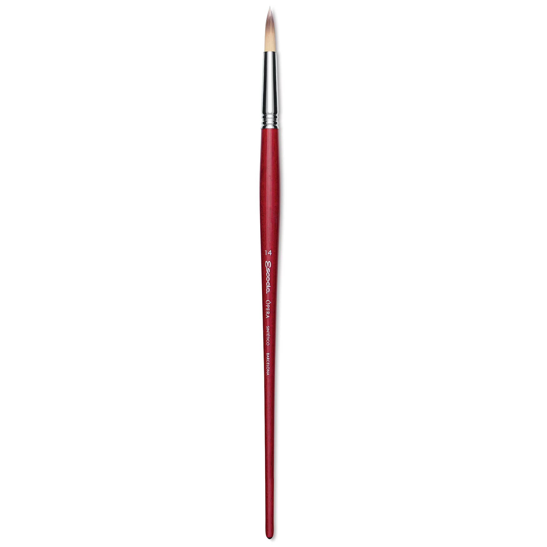 Escoda Opera Takatsu Synthetic Brush - Round, Long Handle, Size 14