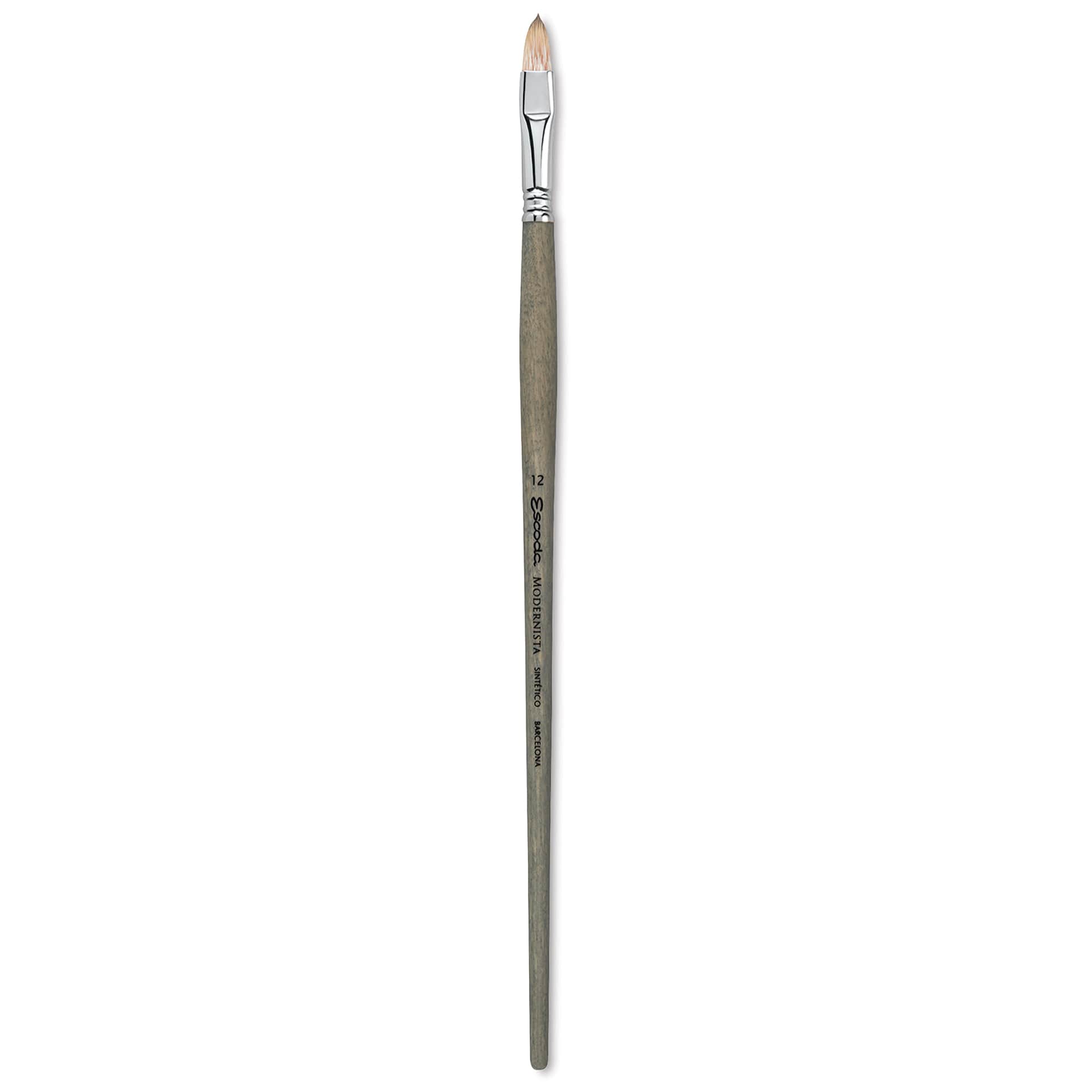 Escoda Modernista Tadami Synthetic Mongoose Brush - Filbert, Long Handle, Size 12