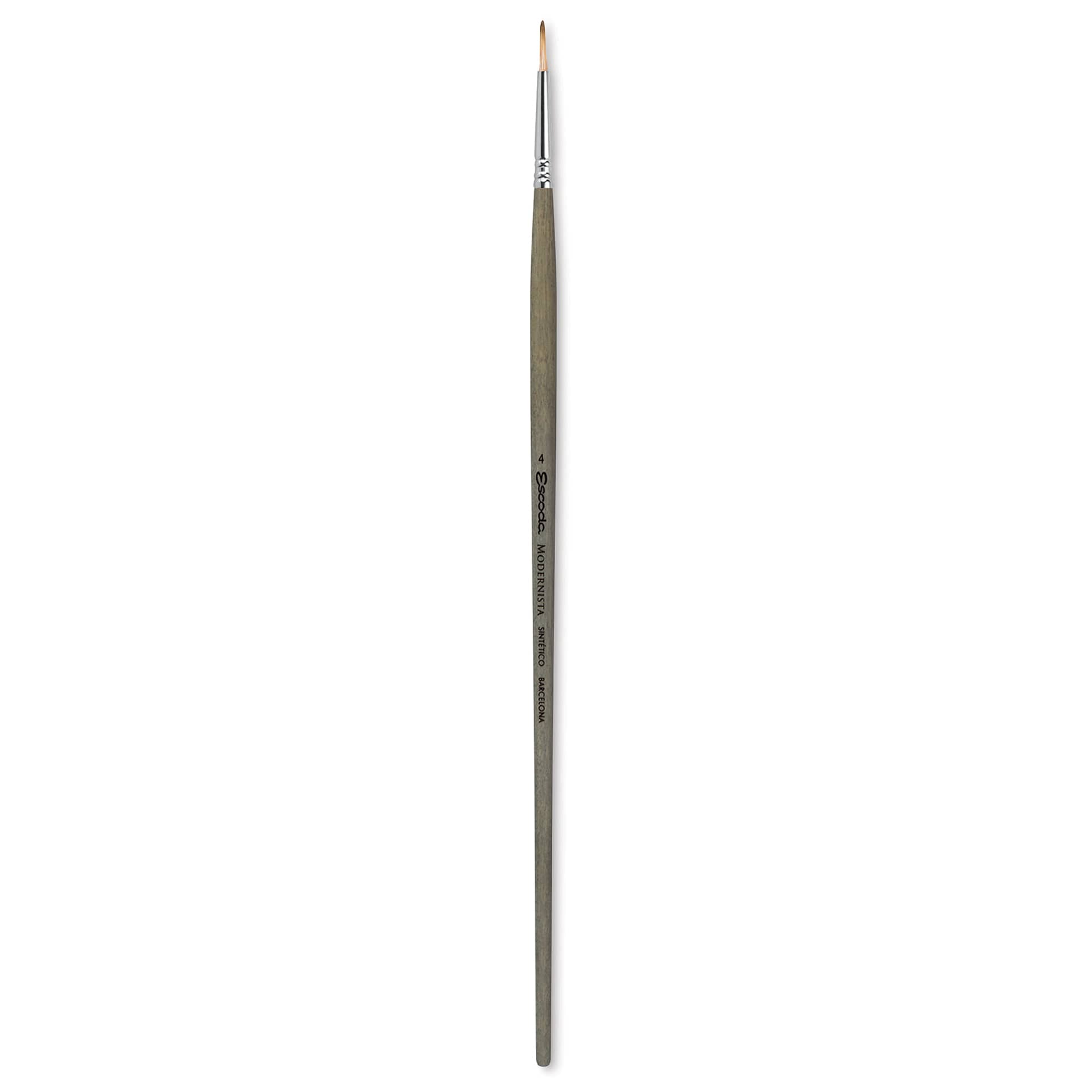 Escoda Modernista Tadami Synthetic Mongoose Brush - Round, Long Handle, Size 4