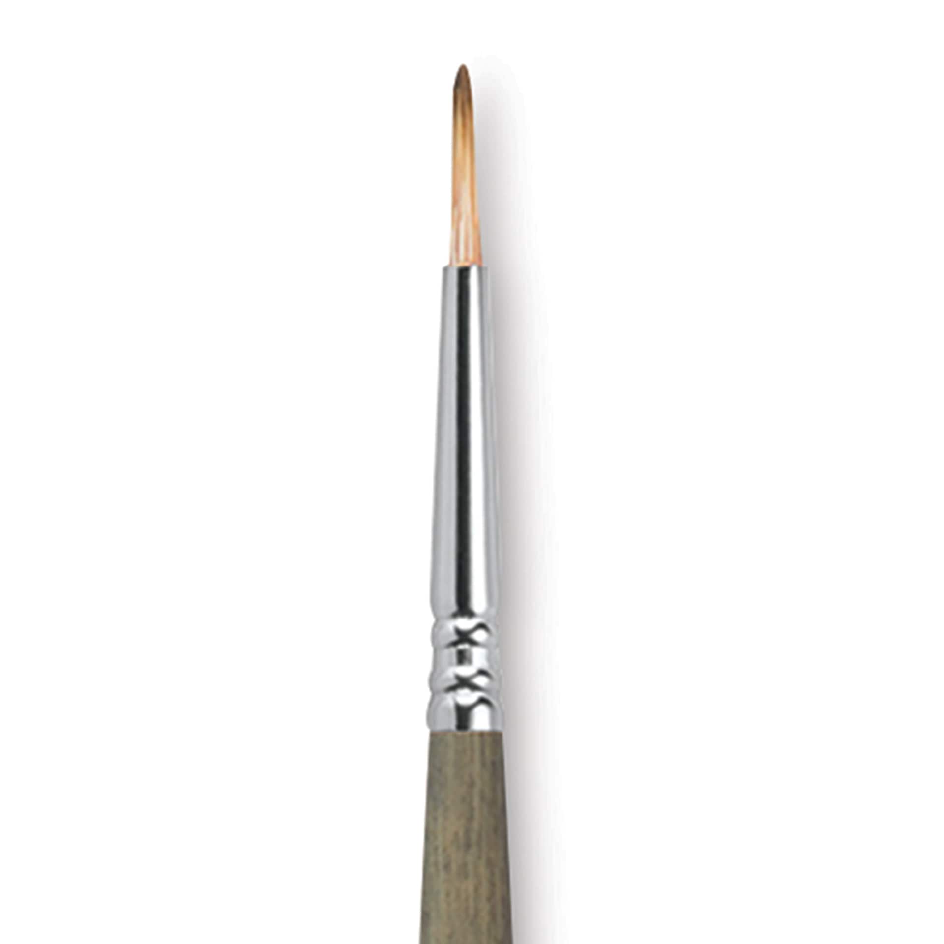 Escoda Modernista Tadami Synthetic Mongoose Brush - Round, Long Handle, Size 4 close up