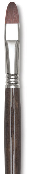 Escoda Primera Teijin Synthetic Brushes - Closeup of tip of Bright Brush 
