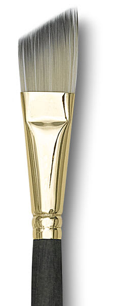 Princeton Umbria Brush - Angular Bright, Short Handle, Size 8 close up