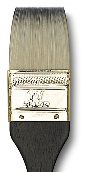 Princeton Umbria Series Synthetic Brushes - Closeup of Flat Wash Brush Princeton Umbria Series Synthetic Brushes - Closeup of Flat Wash Brush