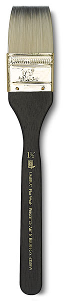 Princeton Umbria Series Synthetic Brushes - Flat Wash Brush shown upright Princeton Umbria Series Synthetic Brushes - Flat Wash Brush shown upright