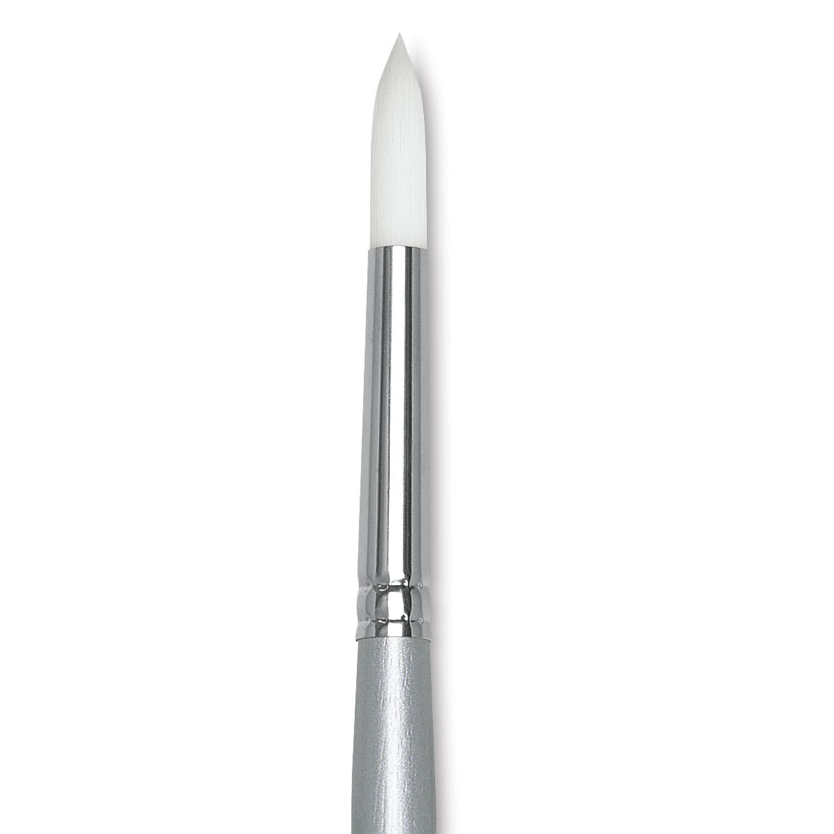 Silver Brush Silverwhite Synthetic Brush - Round, Long Handle, Size 6 close up