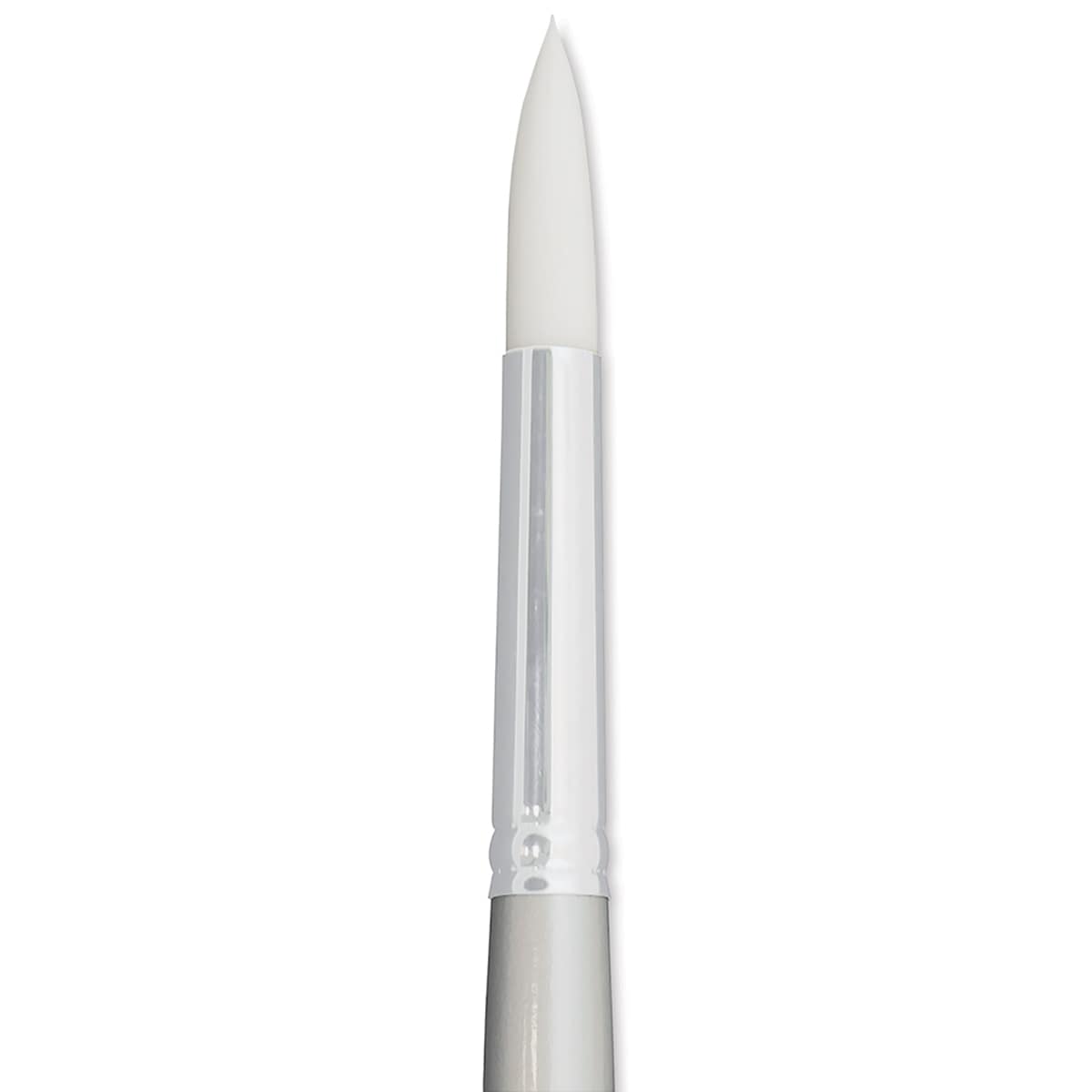 Silver Brush Silverwhite Synthetic Brush - Round, Long Handle, Size 10 close up