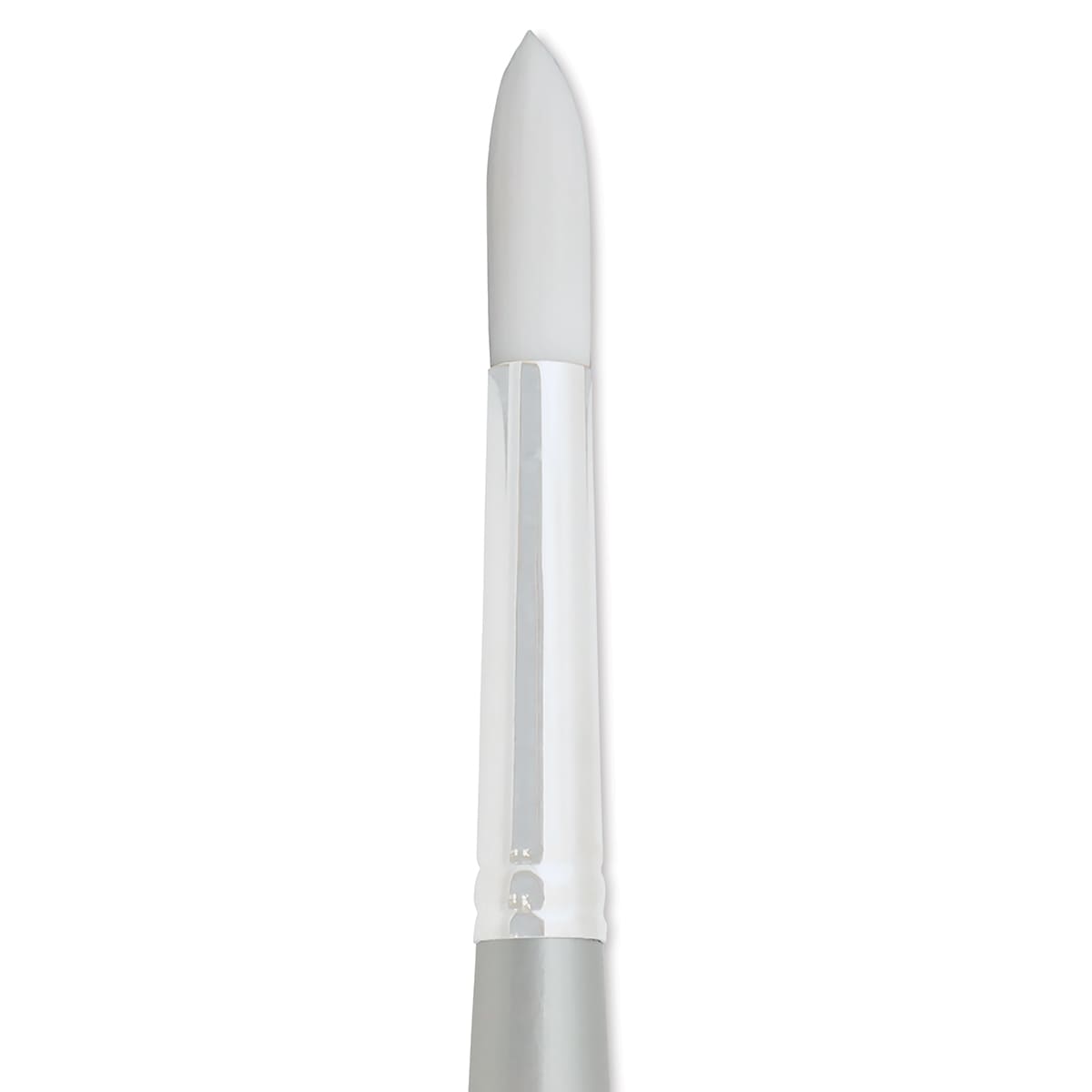 Silver Brush Silverwhite Synthetic Brush - Round, Long Handle, Size 12 close up