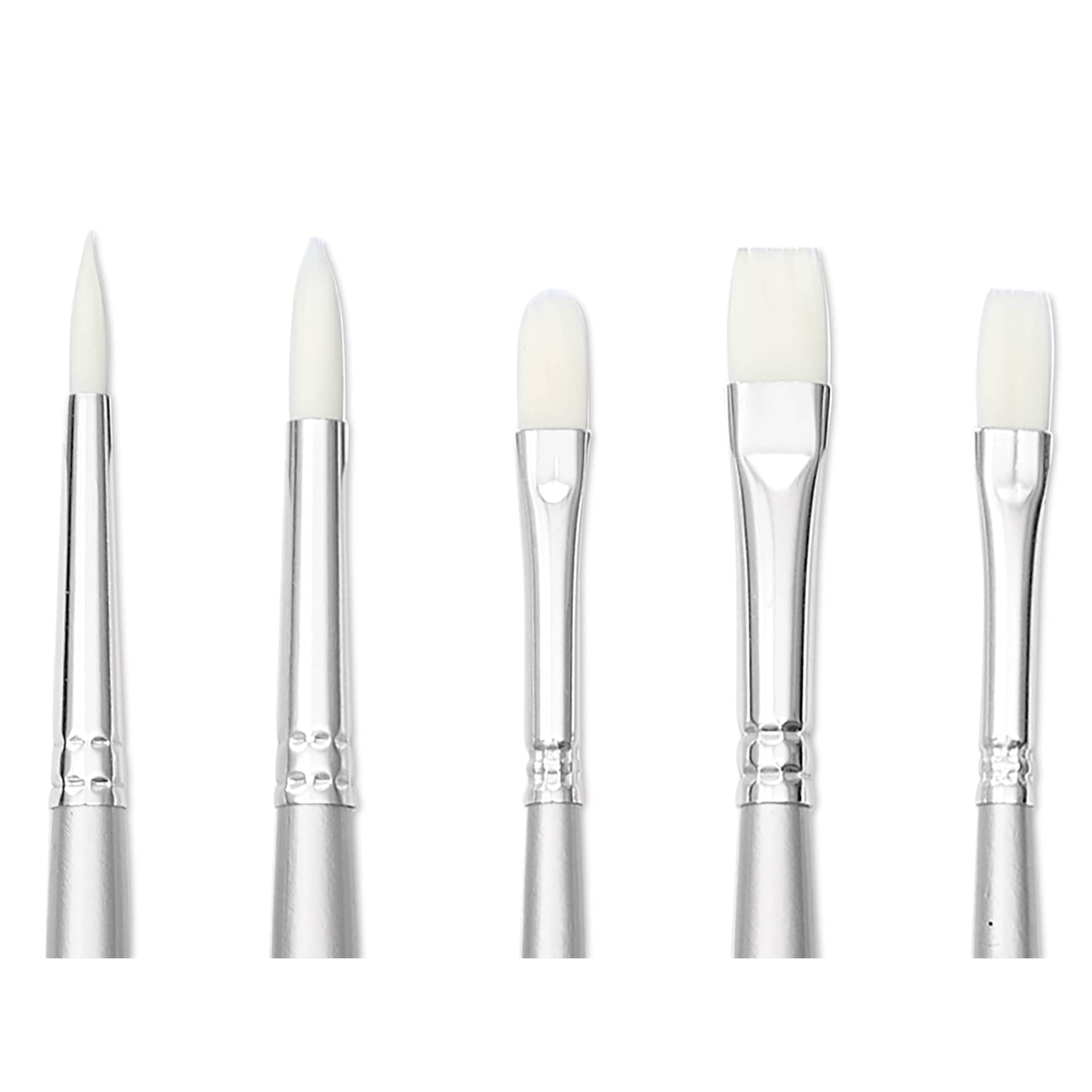 Liquitex Basics Synthetic Brushes - Set of 5, close-up