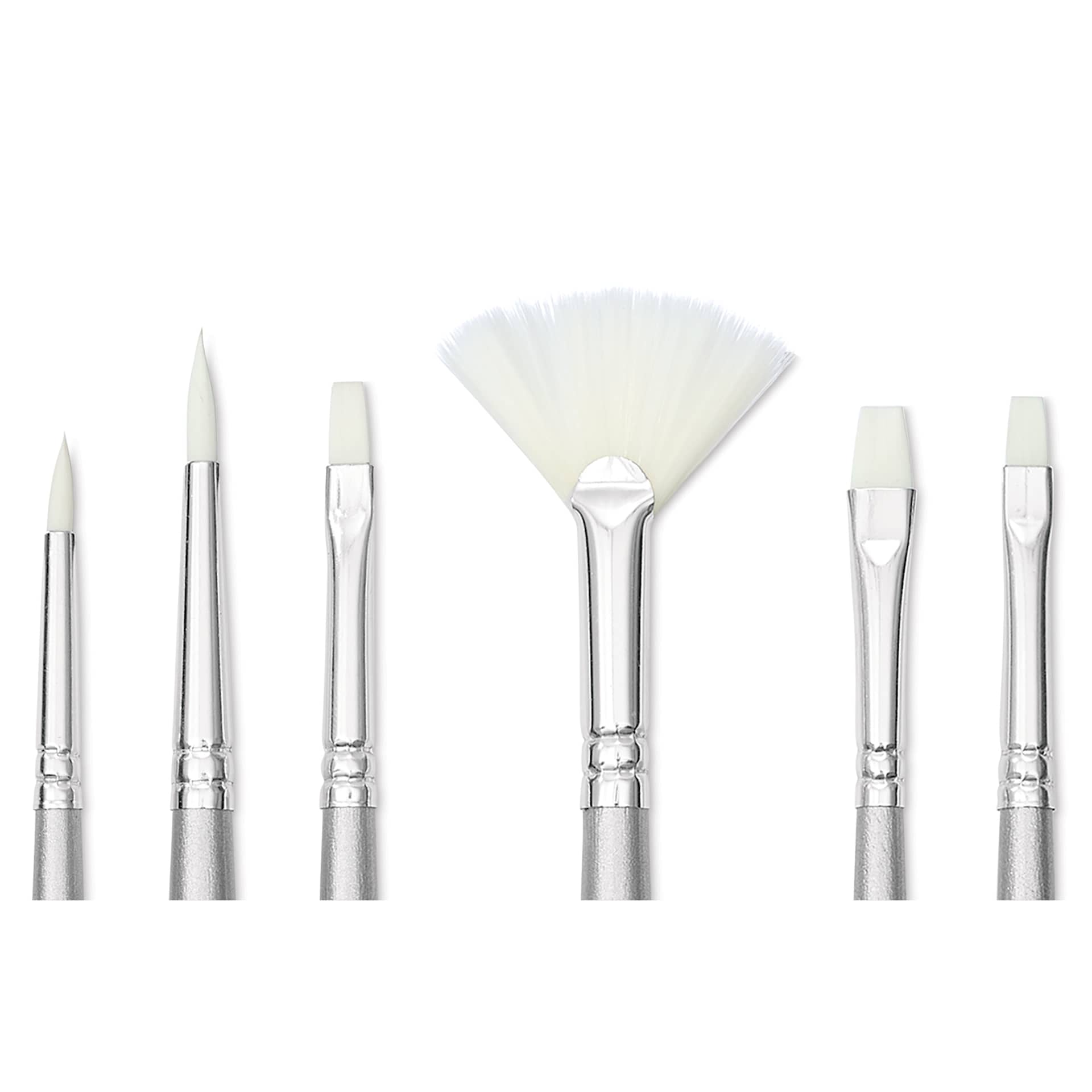 Liquitex Basics Synthetic Brushes - Set of 6, close-up