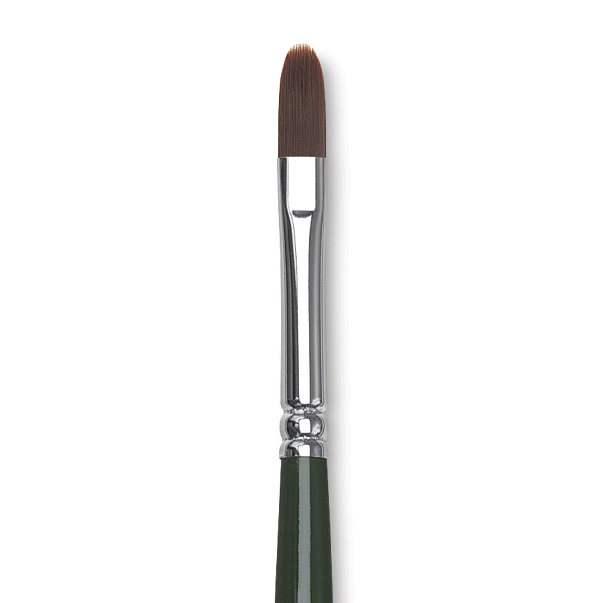Silver Brush Ruby Satin Synthetic Brush - Filbert, Size 2, Long Handle close-up