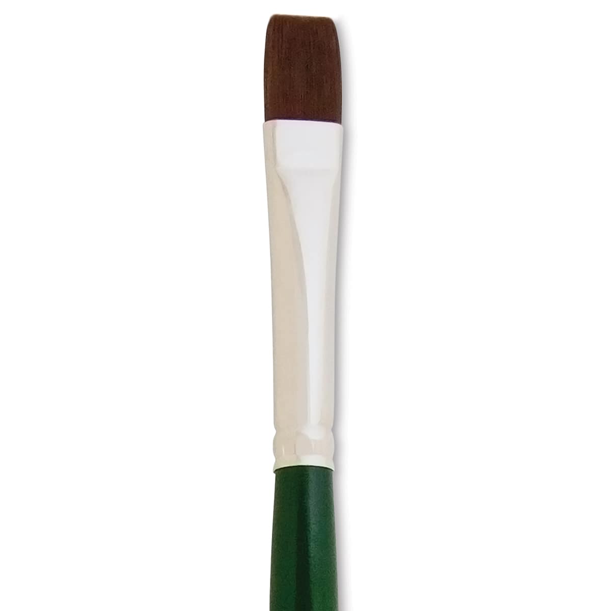 Silver Brush Ruby Satin Synthetic Brush - Bright, Size 6, Long Handle close-up