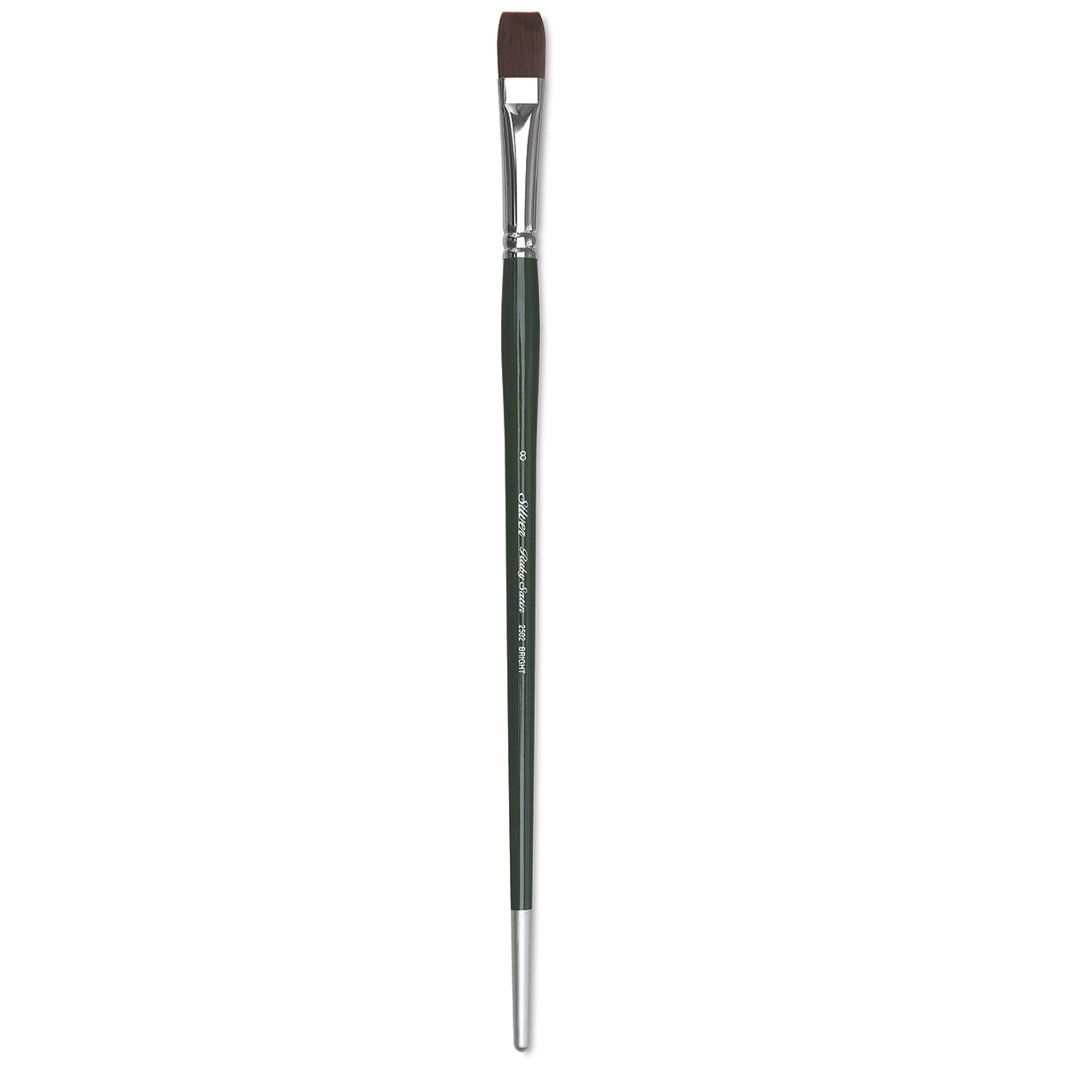 Silver Brush Ruby Satin Synthetic Brush - Bright, Size 8, Long Handle