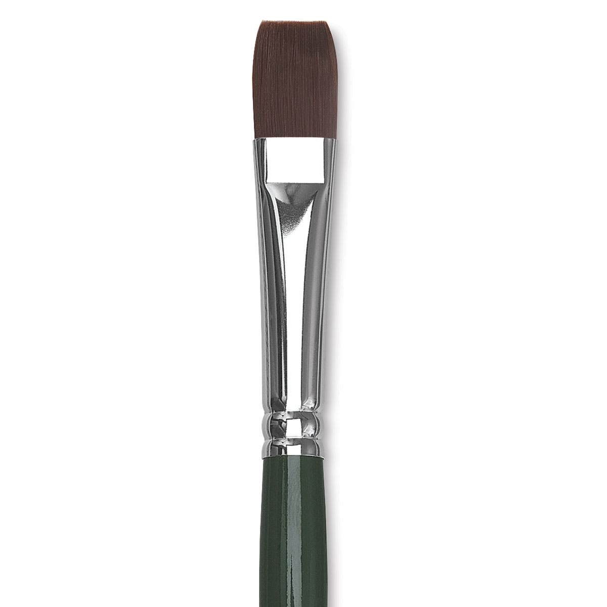 Silver Brush Ruby Satin Synthetic Brush - Bright, Size 8, Long Handle close-up