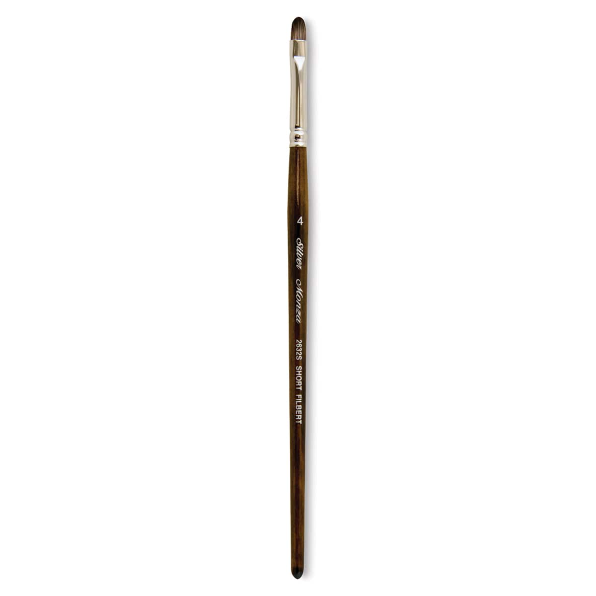 Silver Brush Monza Synthetic Mongoose Artist Brush - Short Filbert, Size 4