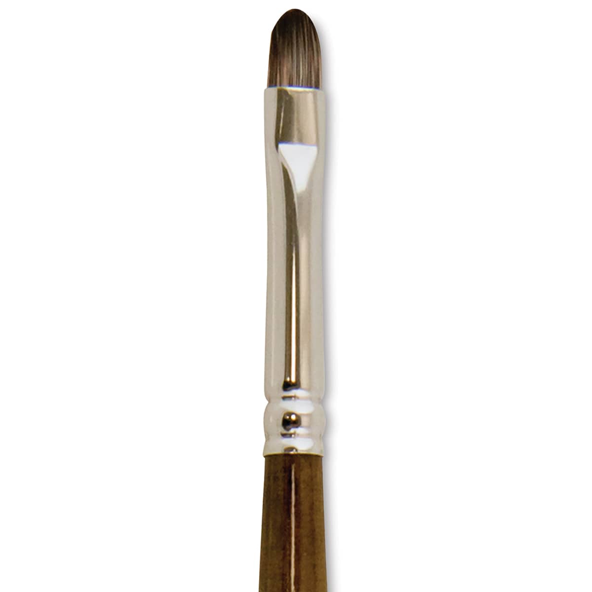 Silver Brush Monza Synthetic Mongoose Artist Brush - Short Filbert, Size 4 close up