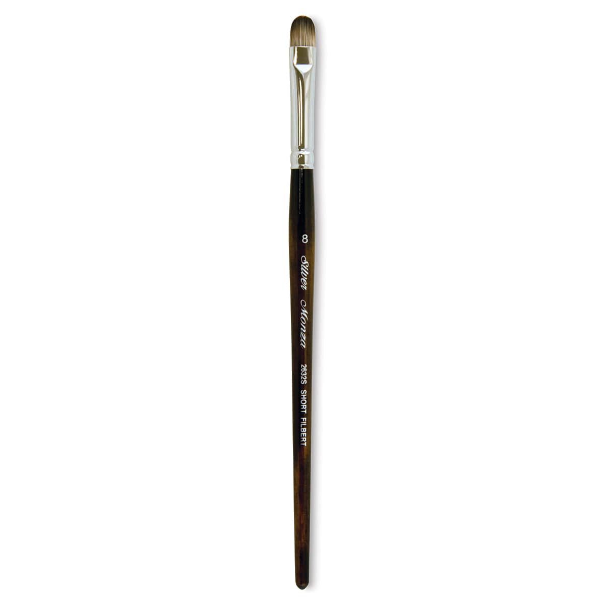 Silver Brush Monza Synthetic Mongoose Artist Brush - Short Filbert, Size 8