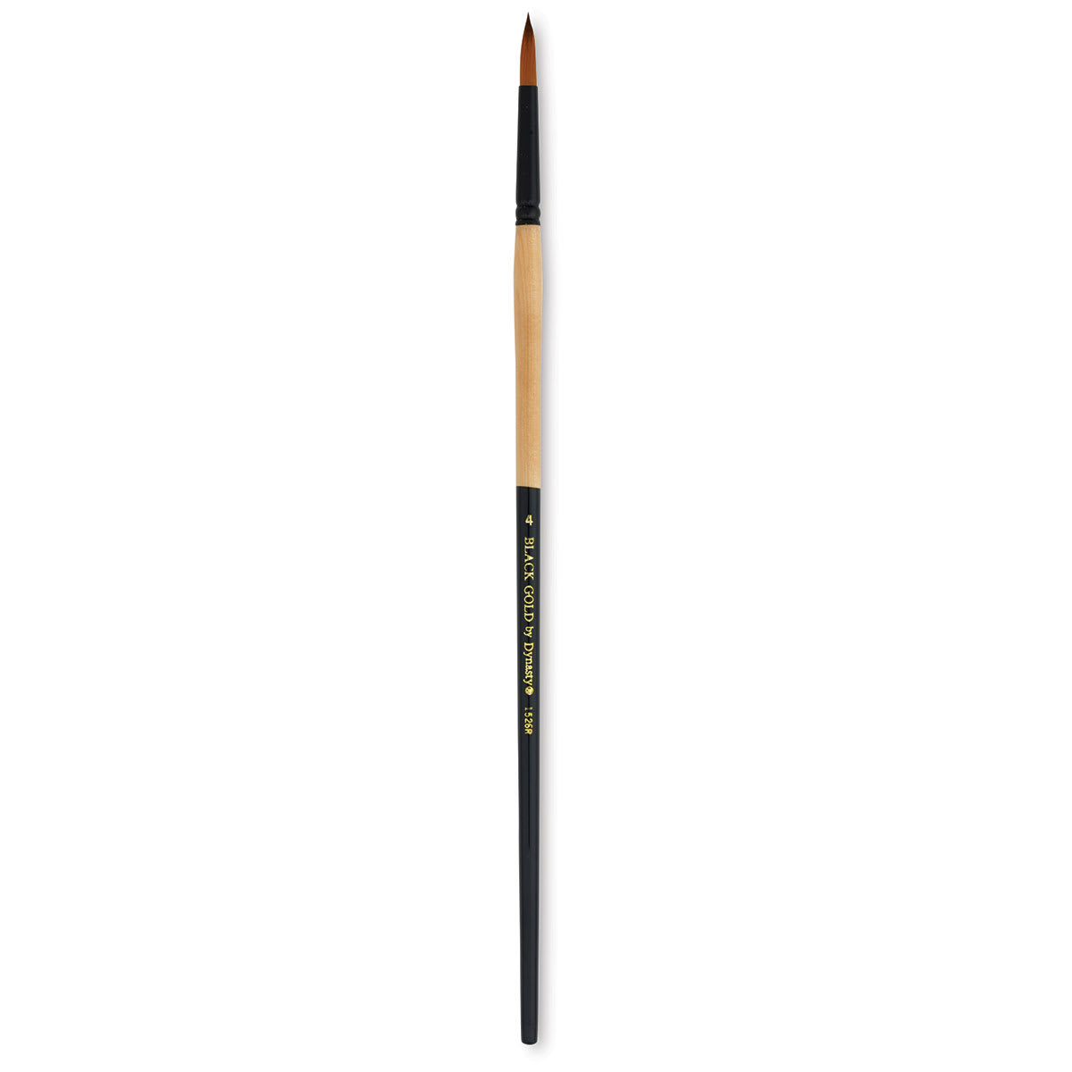Dynasty Black Gold Brush - Round, Long Handle, Size 4