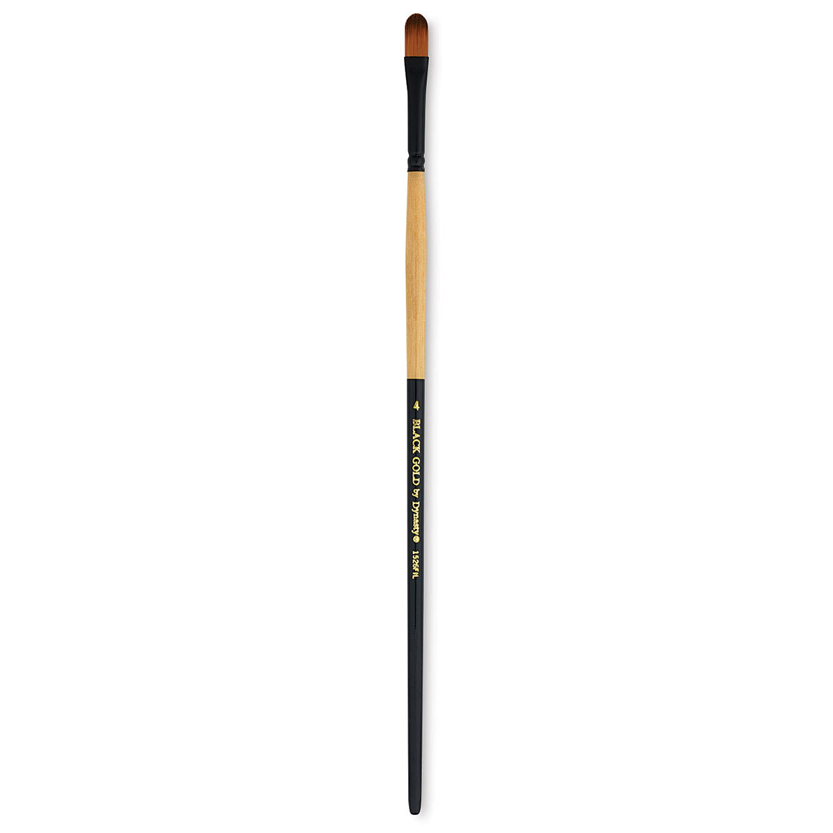 Dynasty Black Gold Brush - Filbert, Long Handle, Size 4