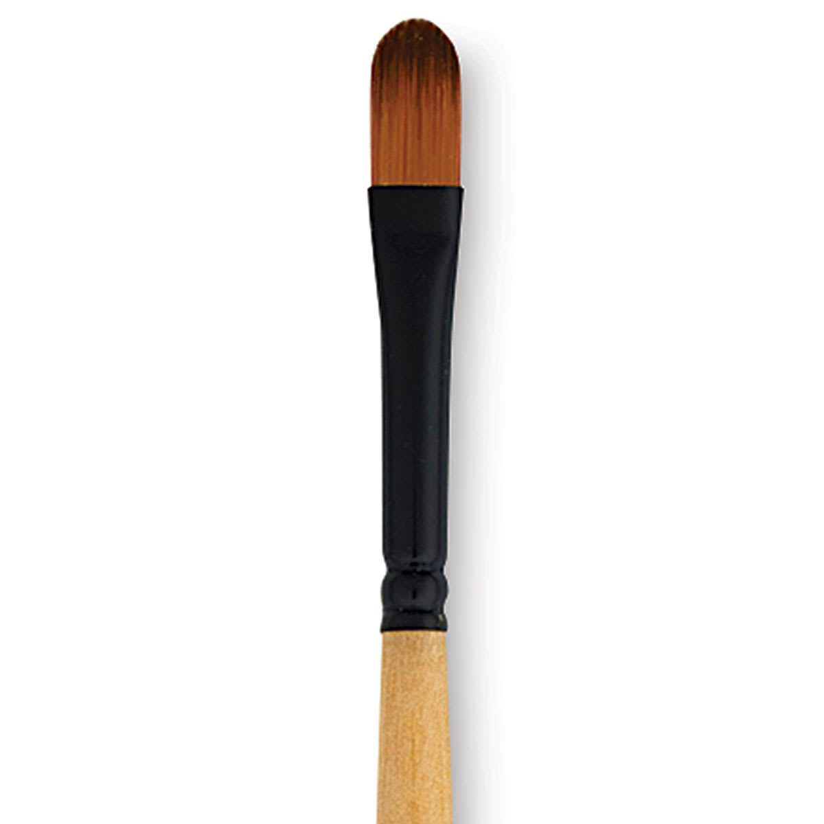 Dynasty Black Gold Brush - Filbert, Long Handle, Size 4 close up