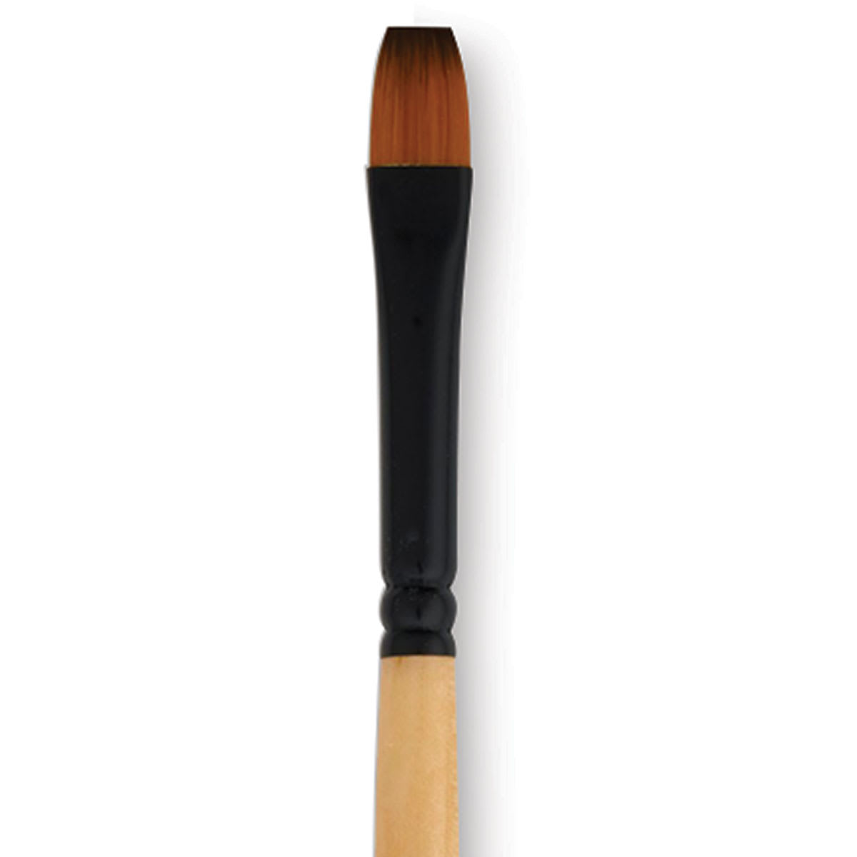 Dynasty Black Gold Brush - Bright, Long Handle, Size 4 close up
