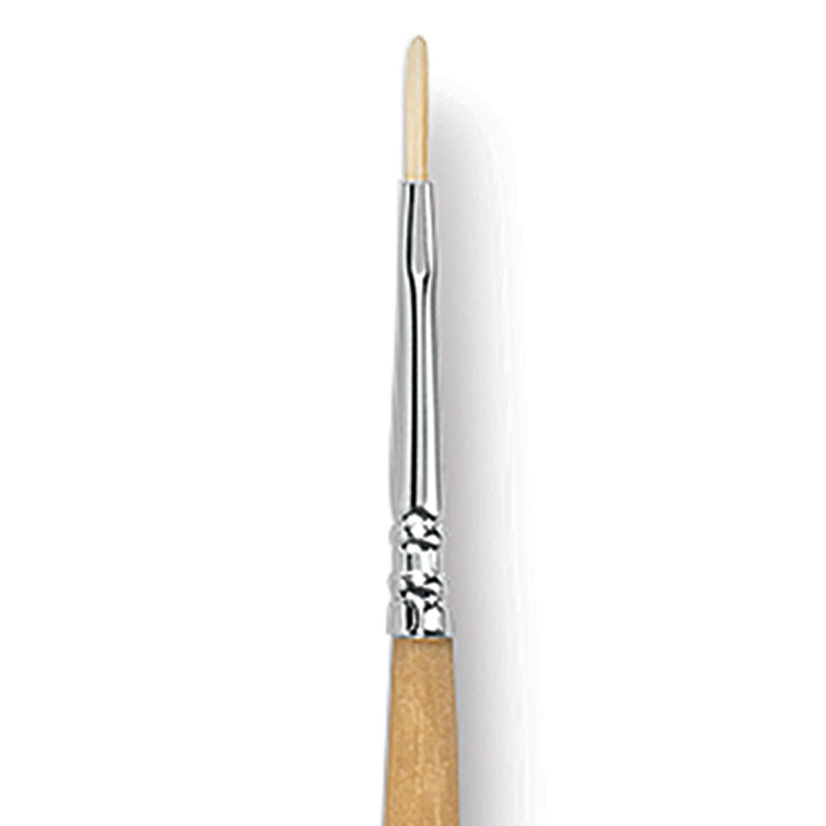 Escoda Clasico Chungking White Bristle Brush - Filbert, Long Handle, Size 1 close up