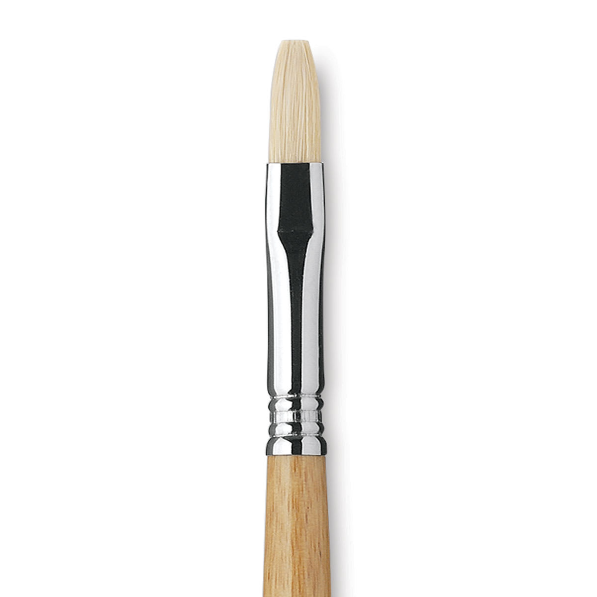 Escoda Clasico Chungking White Bristle Brush - Flat, Long Handle, Size 10