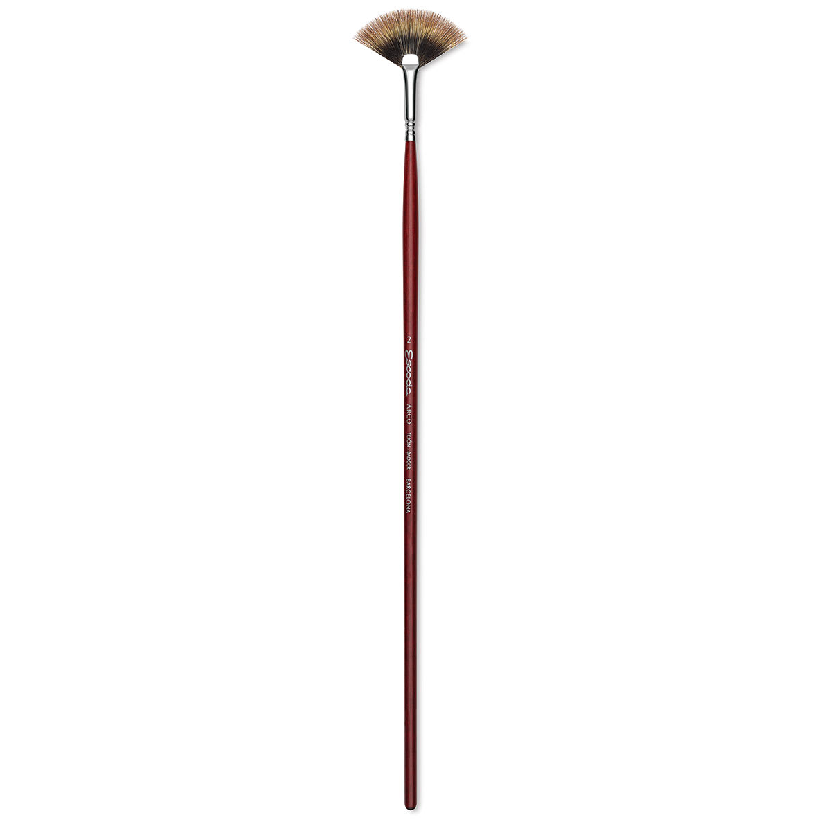 Escoda Badger Hair Brush - Fan, Long Handle, Size 2