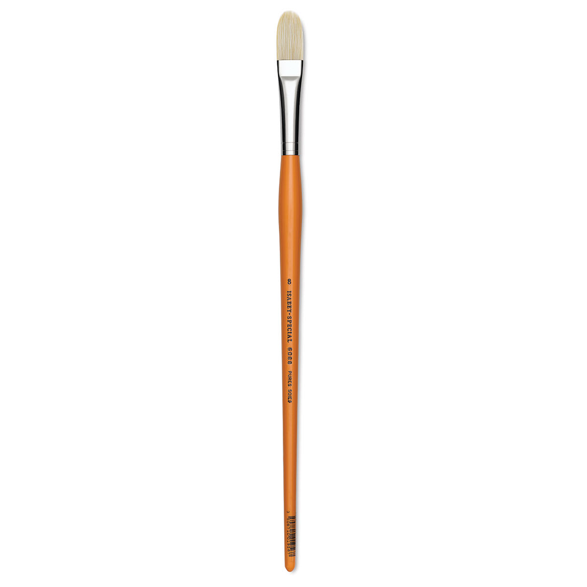 Isabey Chungking Interlocking Bristle Brush - Filbert, Long Handle, Size 8