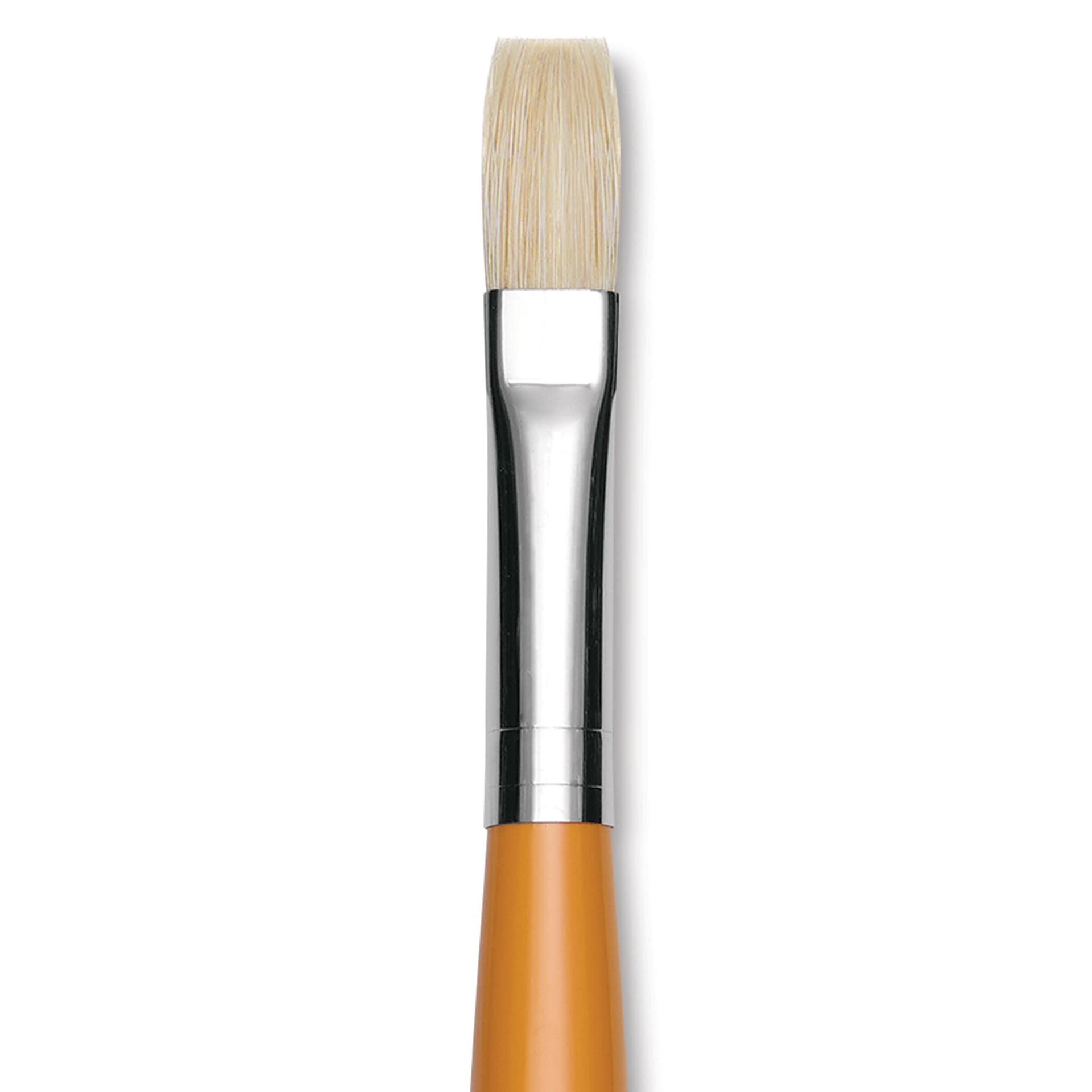 Isabey Chungking Interlocking Bristle Brush - Flat, Long Handle, Size 5 close up