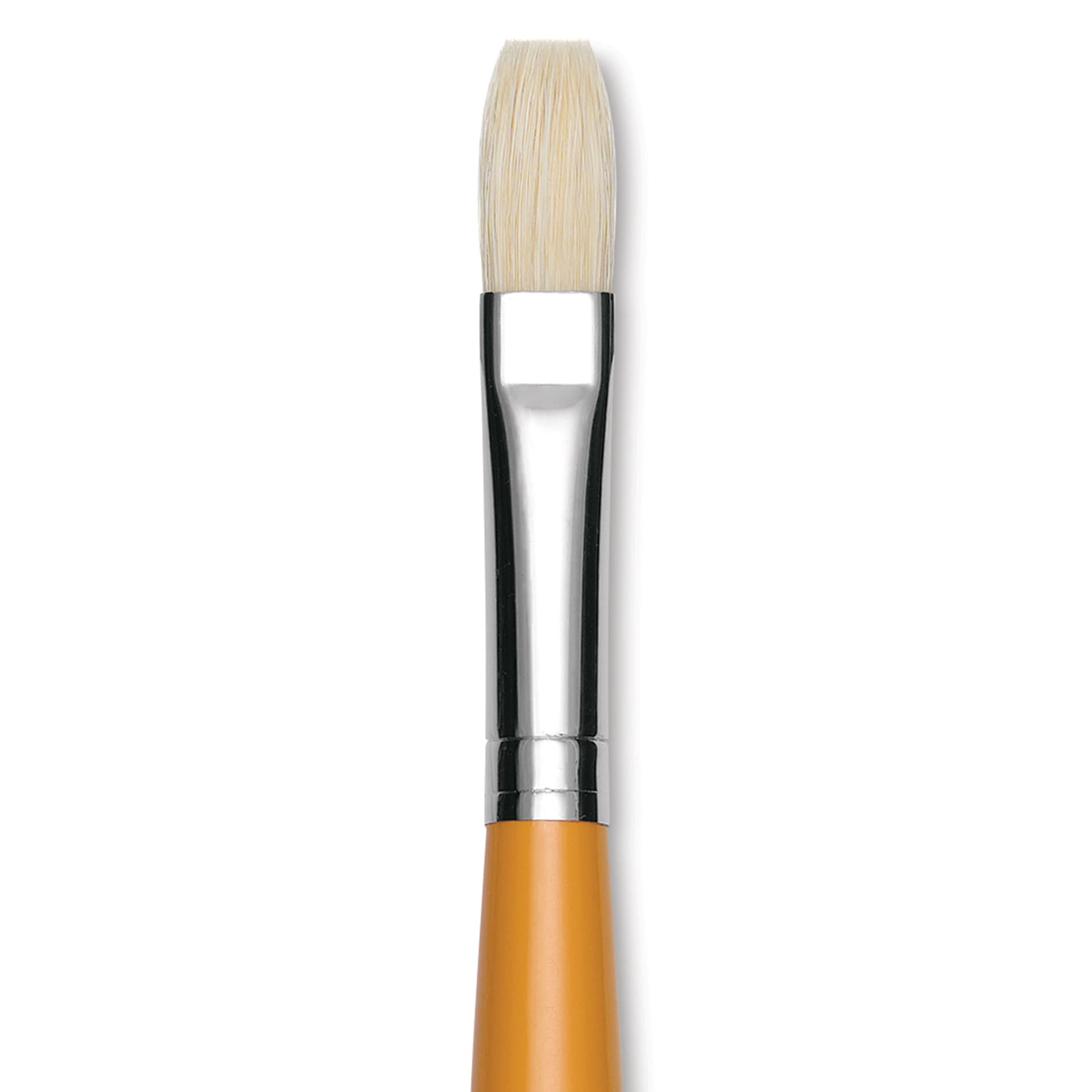 Isabey Chungking Interlocking Bristle Brush - Flat, Long Handle, Size 6 close up