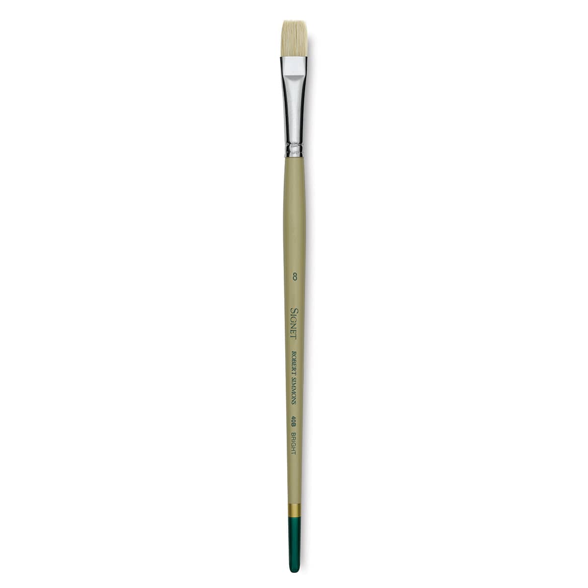 Robert Simmons Signet Bristle Brush - Bright, Long Handle, Size 8