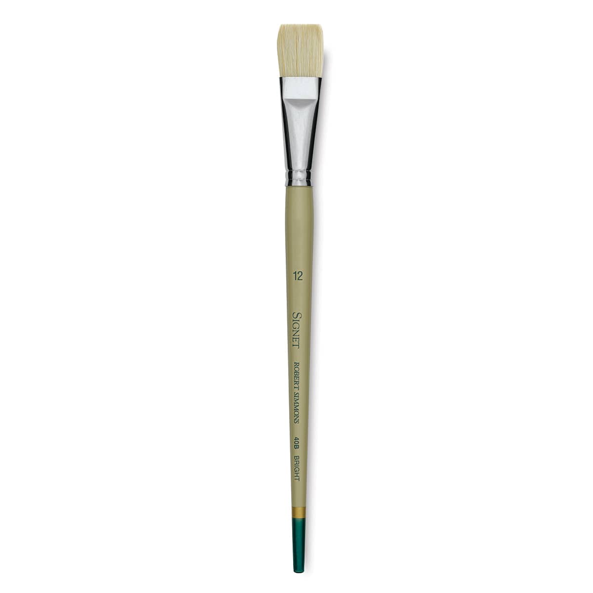 Robert Simmons Signet Bristle Brush - Bright, Long Handle, Size 12