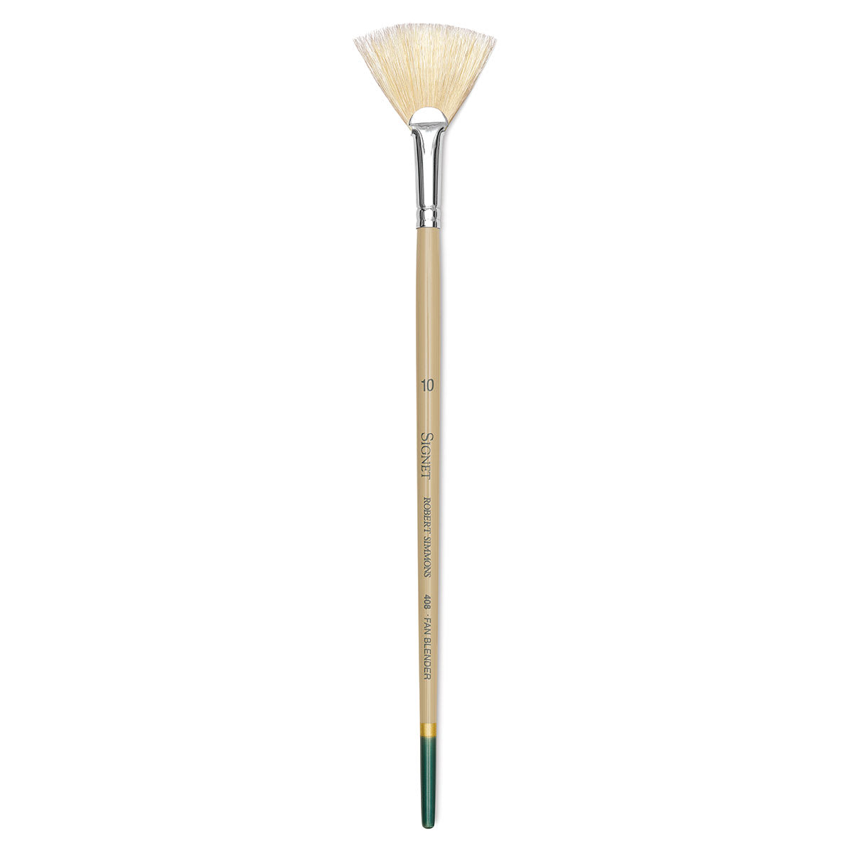 Robert Simmons Signet Brush - Fan Blender, Long Handle, Size 10