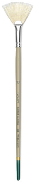 Robert Simmons Signet Bristle Brush - Fan Blender, Size 10 