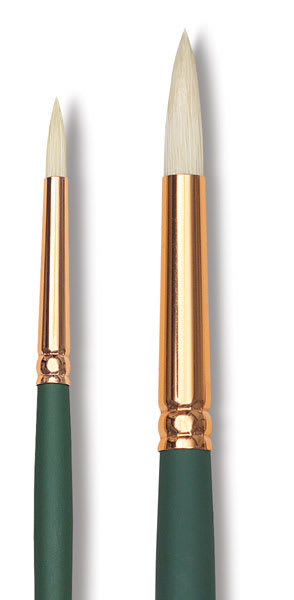 Silver Brush Grand Prix Super Brushes - 2 Round brushes shown in closeup