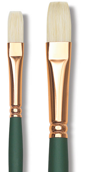 Silver Brush Grand Prix Super Brushes - 2 Flat brushes shown in closeup Silver Brush Grand Prix Super Brushes - 2 Flat brushes shown in closeup