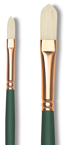 Silver Brush Grand Prix Super Brushes - 2 Filbert brushes shown in closeup Silver Brush Grand Prix Super Brushes - 2 Filbert brushes shown in closeup