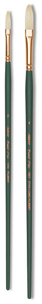 Silver Brush Grand Prix Super Brushes - 2 Extra Long Filbert brushes shown upright Silver Brush Grand Prix Super Brushes - 2 Extra Long Filbert brushes shown upright