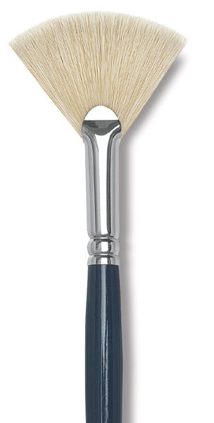 Princeton Ashley Series 5200 Natural Bristle Brushes - Closeup of Fan Brush
