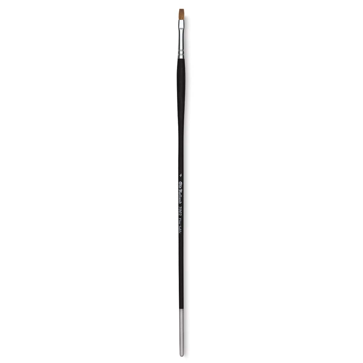 Old Holland Kolinsky Sable Brush - Flat, Long Handle, Size 4
