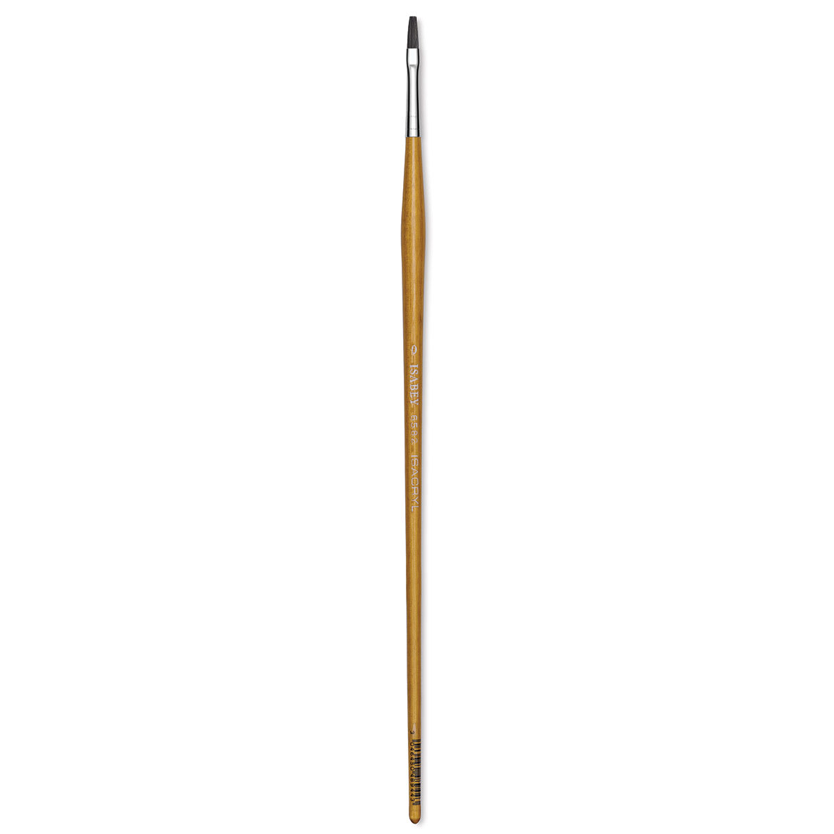 Isabey Isacryl Synthetic Brush - Long Flat, Long Handle, Size 0