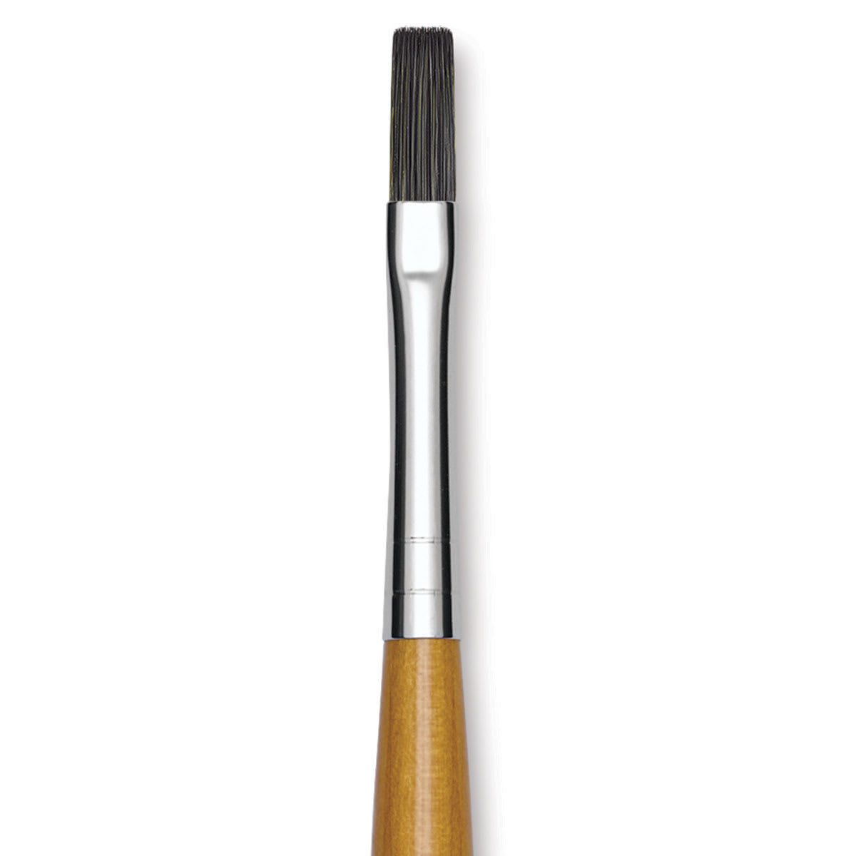 Isabey Isacryl Synthetic Brush - Long Flat, Long Handle, Size 2 close up