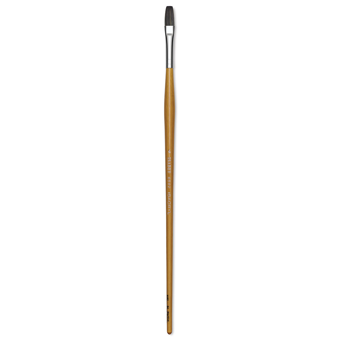 Isabey Isacryl Synthetic Brush - Long Flat, Long Handle, Size 4
