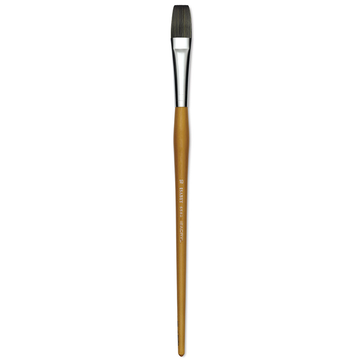 Isabey Isacryl Synthetic Brush - Long Flat, Long Handle, Size 10
