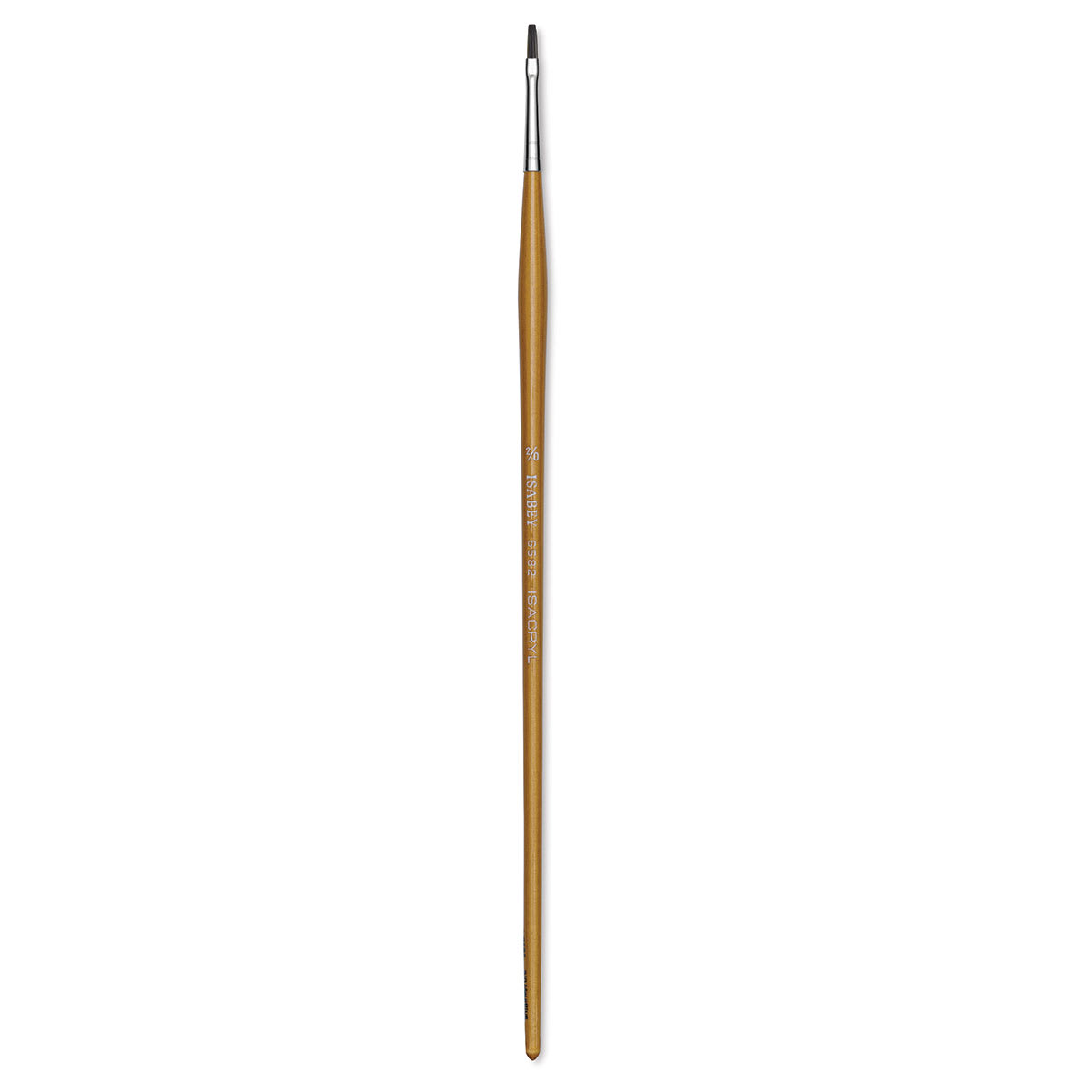 Isabey Isacryl Synthetic Brush - Long Flat, Long Handle, Size 2/0
