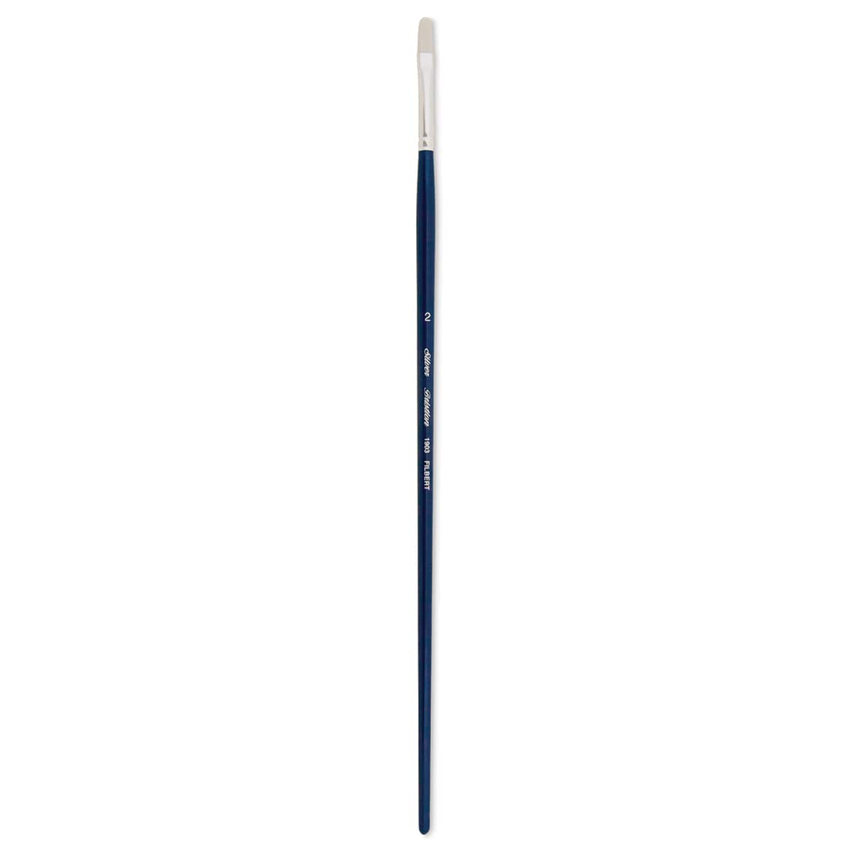 Silver Brush Bristlon Stiff White Synthetic Brush - Filbert, Size 2