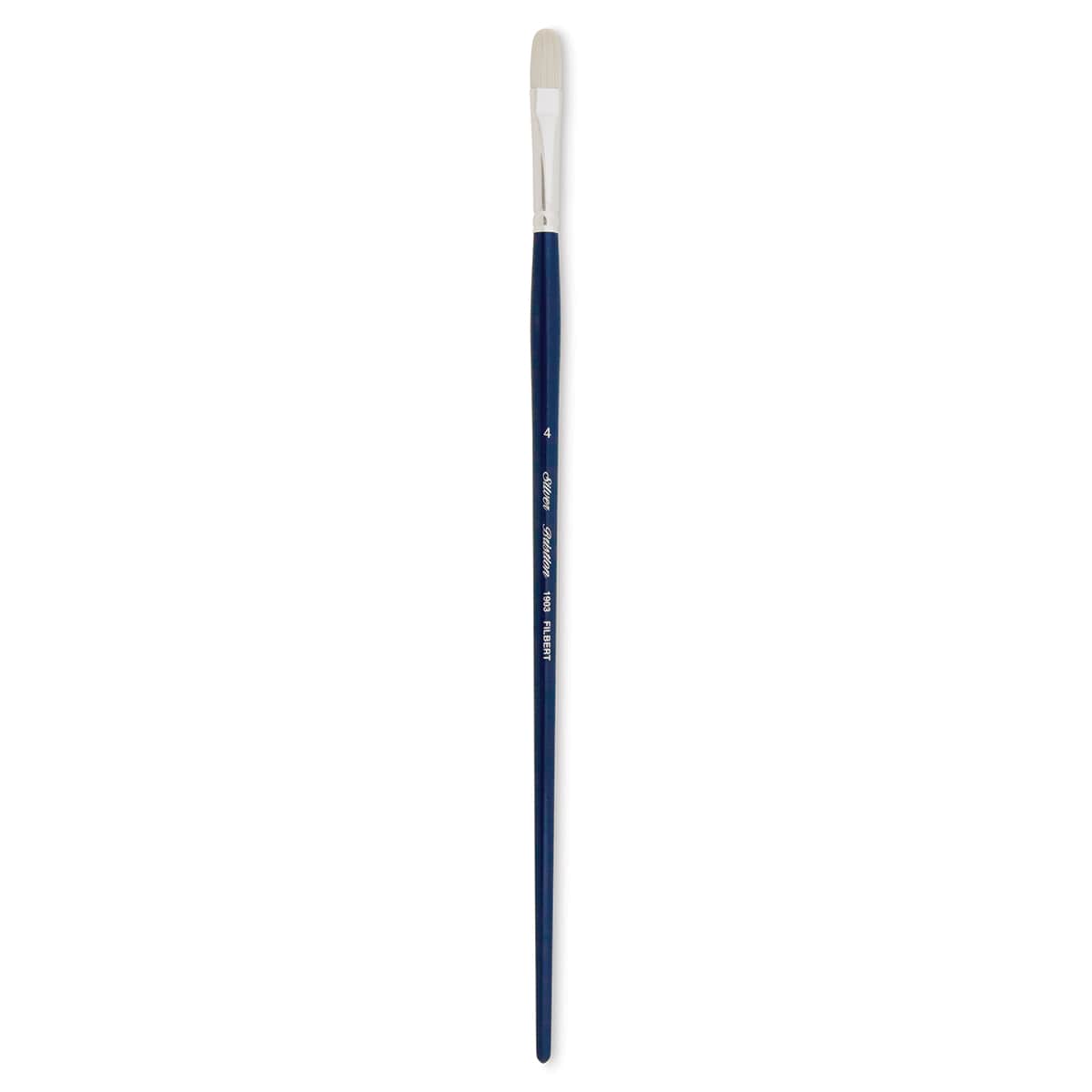 Silver Brush Bristlon Stiff White Synthetic Brush - Filbert, Size 4