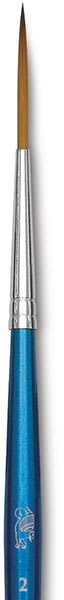 Winsor & Newton Cotman Watercolor Brush - Close-up of Rigger, Short Handle, Size 2 Winsor & Newton Cotman Watercolor Brush - Close-up of Rigger, Short Handle, Size 2