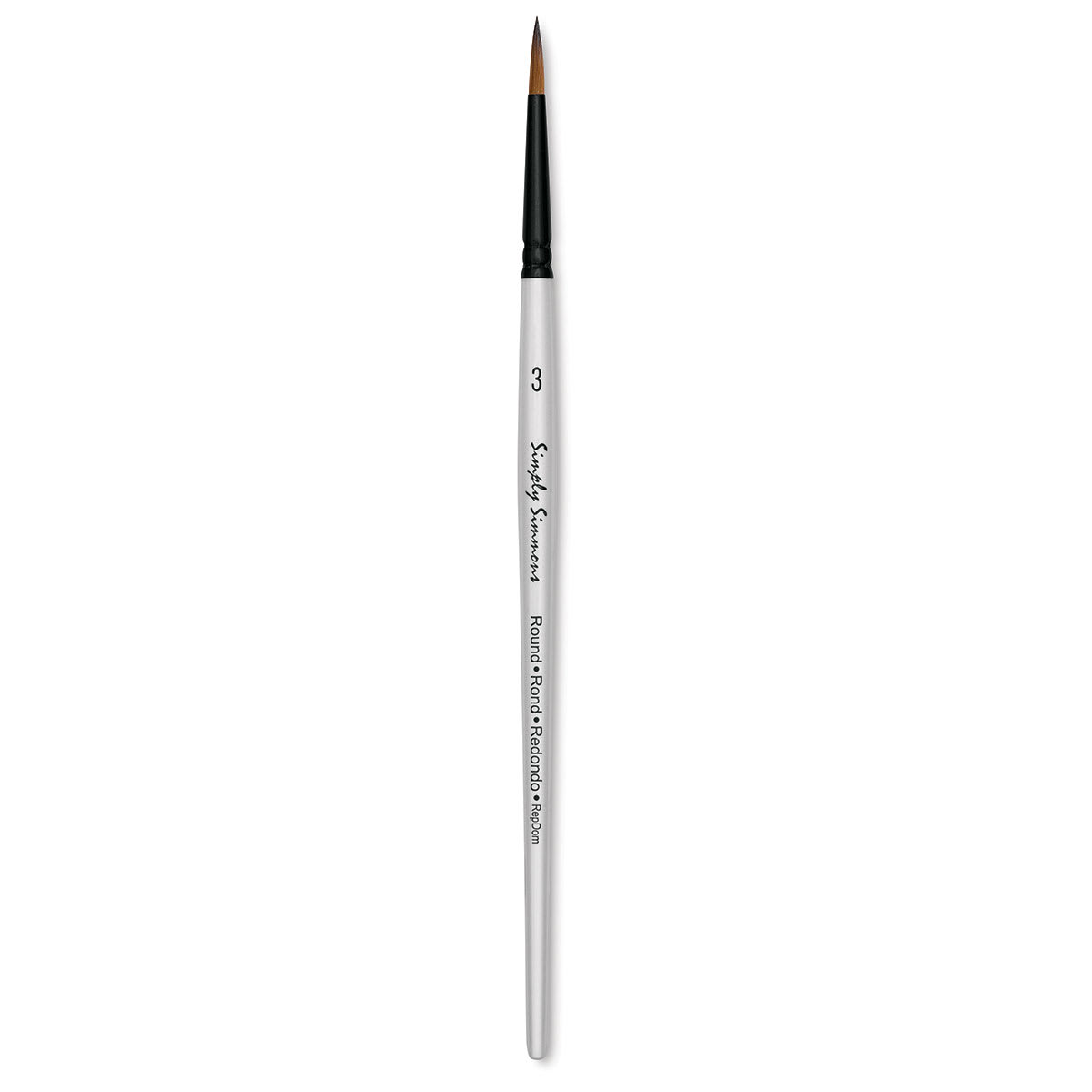Robert Simmons Simply Simmons Synthetic Brush - Round, Short Handle, Size 3